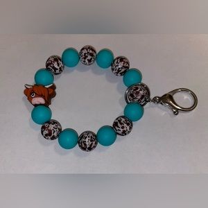 Highland cow wristlet